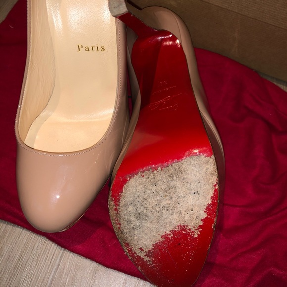 CL Dirditta Patent Platform Red Sole Pump Size 38 - Picture 7 of 8